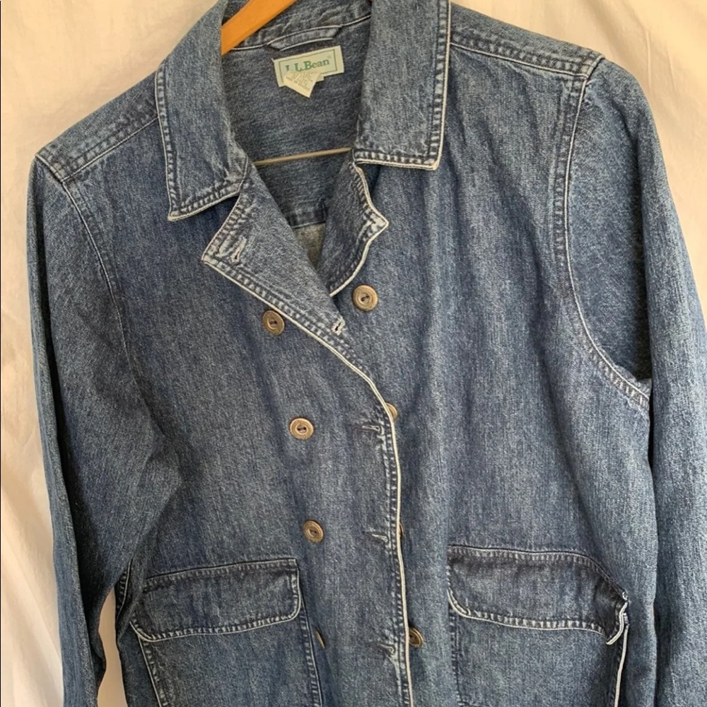 L L Bean denim jacket size 10 petite